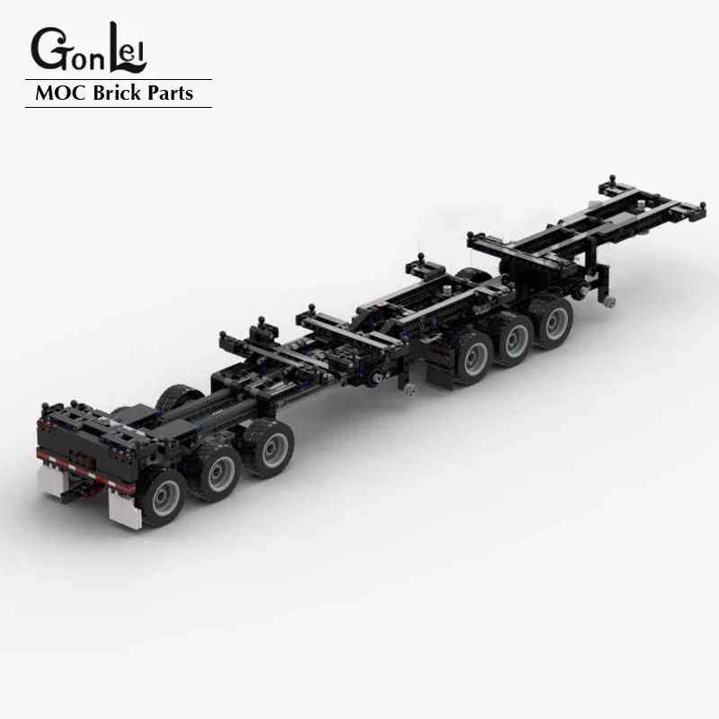 Nuovo Camion Piombo Chassis Containerchassis Rimorchio Adatto Per 42078 Mark Inno Building Blocks Assemblare Mattoni Modello Giocattoli Regali
