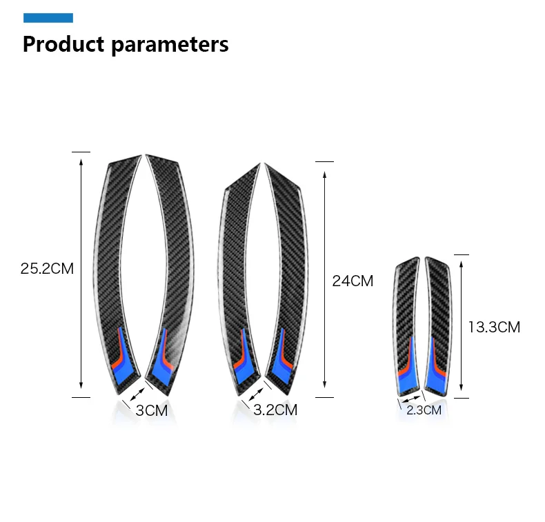 Carbon Fiber Wheel Protector Car Bumper Sticker Car Anti-collision Strips for BMW E90 E60 E84 F10 F07 F30 F34 F01  (12)
