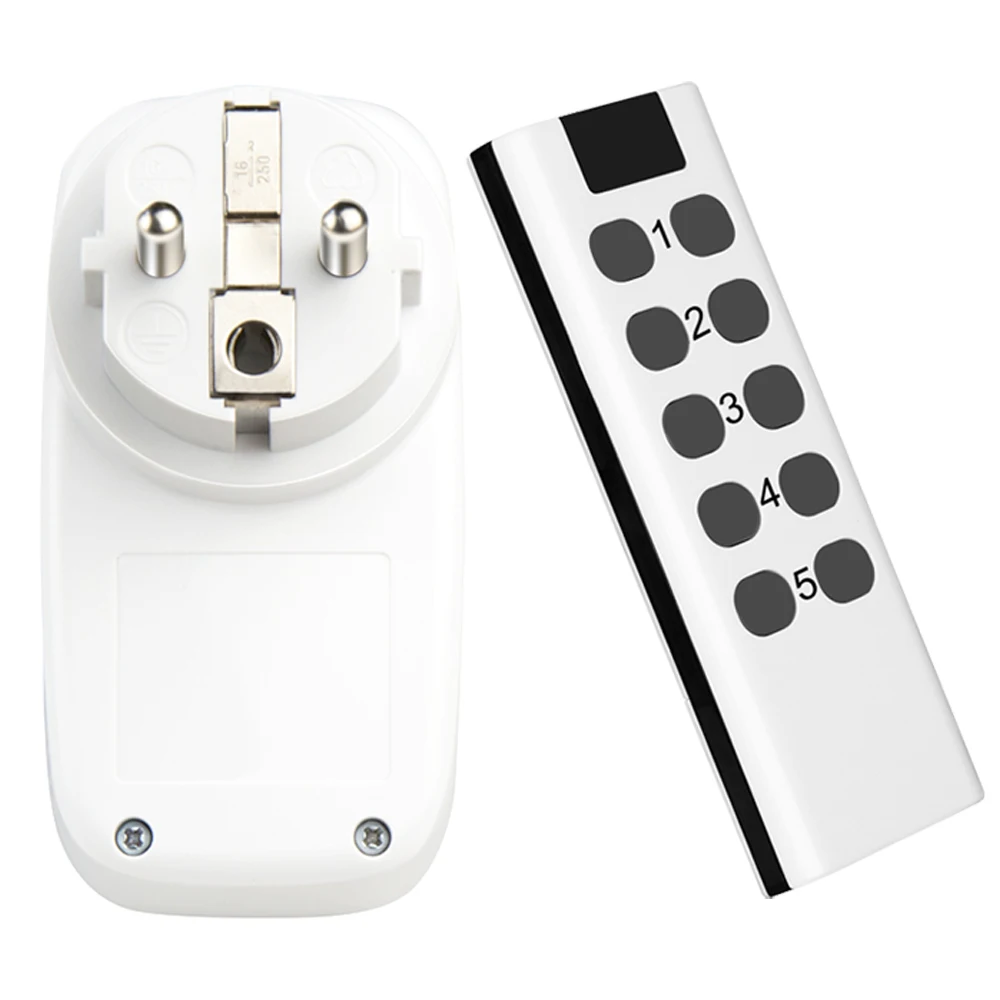 Prises connectées et intelligentes smart connect Prise de courant universelle Mini télécommande sans fil intelligente EU RF 433 mhz pour maison intelligente Compatible avec Broadlink RM4 Pro