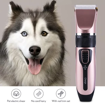 

Professional Pet Dog Hair Clipper Low Noise Cat Hair Cutter Machine Electric Cats Dog Trimmer Scissor Animal Grooming Shaver 38D