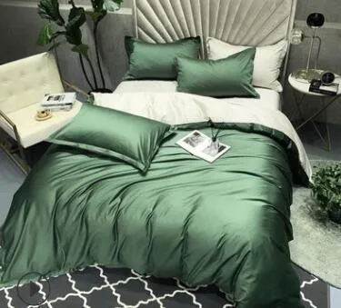 Green -4pcs ANNAs хороший материал постельных принадлежностей супер хорошего качества хлопок 60 филиал сатиновый свет Роскошные северные европейские постельные принадлежности Артикул - Цвет: Green -4pcs