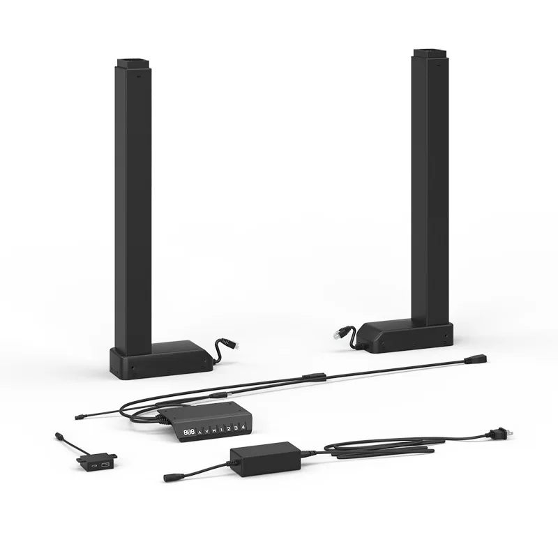 

2PCS Electric lifting system Linear actuator column table with USB, Type C charging port, seven-button controller, power