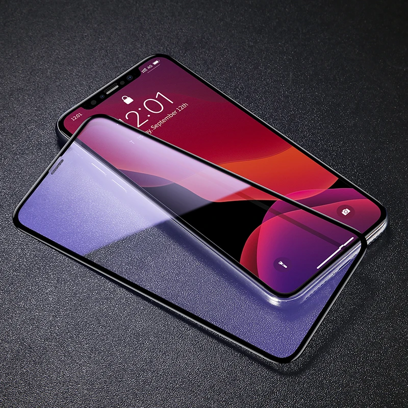 Baseus 0,3 мм Полное покрытие экрана протектор для iPhone 11 Pro Max Защитная пленка Закаленное стекло для iPhone 11 Pro Max 2 шт - Цвет: Anti-blue light