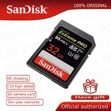 Sandisk Extreme Pro sd-карта 32 Гб 64 Гб высокоскоростная UHS-II карта памяти для камеры до 300 МБ/с./с 2000X