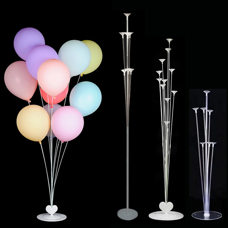 2 набор «С Днем Рождения» держатель воздушных шаров колонна Пластиковые Сердце шар стойка для украшения свадебной вечеринки BabyShower балон