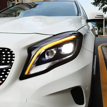 

Car Styling For 15-18 Mercedes-Benz GLA 200 LED headlight assembly new high with unlock of blue yellow daytime running light