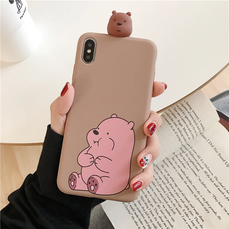Brown with Toy Вся правда о медведях панда Мягкий чехол для задней крышки для huawei P30 P20 Lite P Smart плюс Коврики 20 Nova 2S 3 3i 4 5 Pro Honor 8X9X20 телефон Fundas Coque - Цвет: Brown with Toy