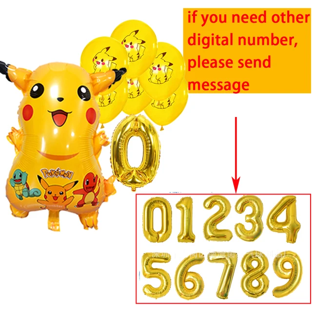 2021 New POKEMON Balloons Figure Toy Charmander Cleffa Pikachu Bulbasaur Squirtle Pocket Monster  Toys Birthday Party Kid Gift 2