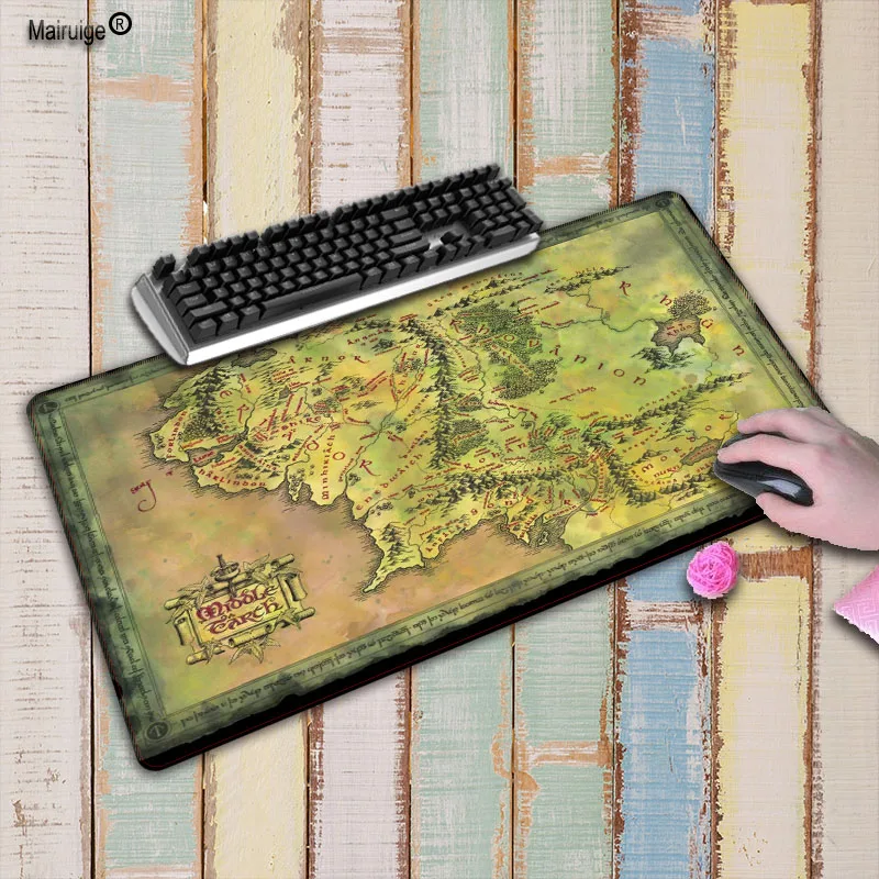 

Cool The Lord of the Rings Map Large Lock Edge MousePads Computer Laptop Mouse Mat for 30X60/40X90CM Gaming Mousepads