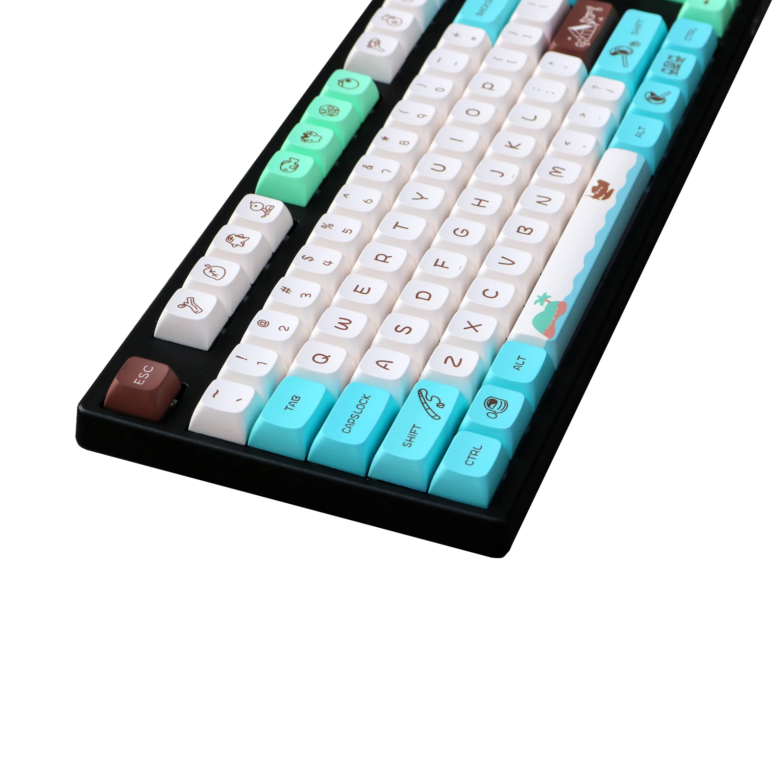 Pbt Dye Subbed Key Cap Teclado Mecânico qx Xda Profile Keycaps Animal Crossing Gmk Set - Imagem 3