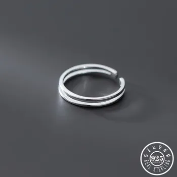

925 Sterling Silver Minimalist Geometric Shape Bridal Sets Adjustable Open Knuckle Finger Rings Party Fine Jewelry for Women