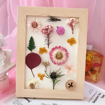 

A5 Photo Frame Material Package Dried Flower DIY Handmade Craft Wall Decoration Natural Dry Flowers Photo Frame Decor
