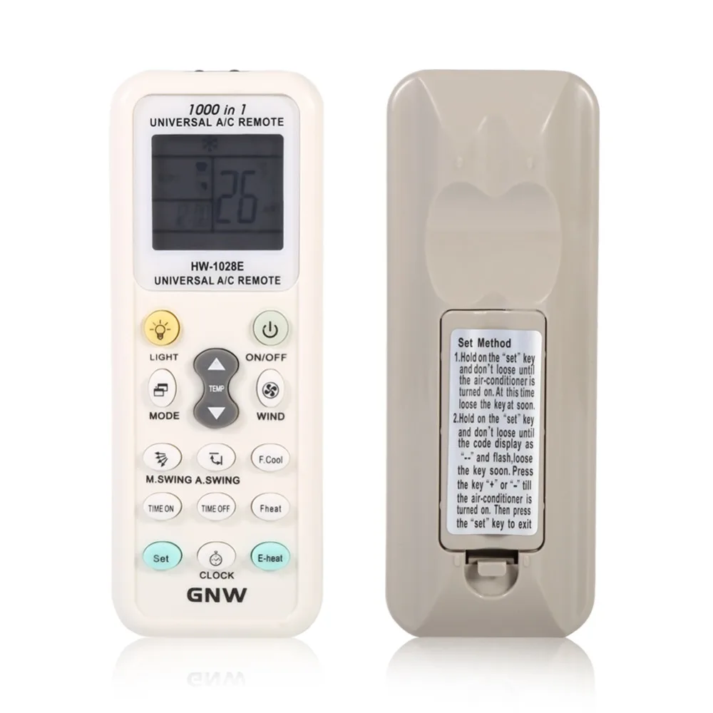 

Dropshipping K-1028E Remote Control Intelligent Remote Controller Air Conditioner Controllers With LCD Screen Built-In Clock New
