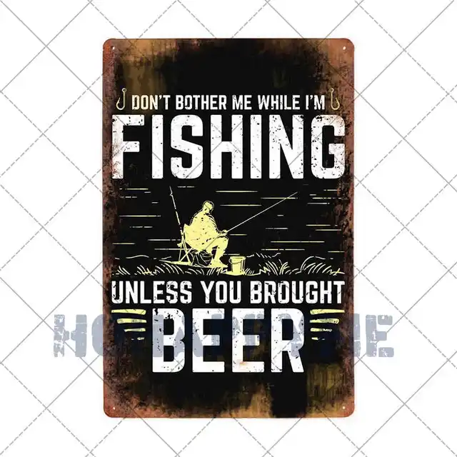 Fish Metal Tin Signs Retro Poster Fishing Site Door Plates Outdoor Decorative Bar Club Iron Wall Plaques Vintage Decor 20x30CM 2181045