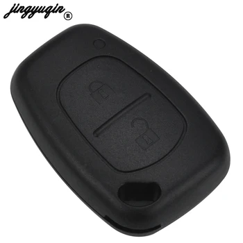

jingyuqin 50pcs/lot 2 Buttons Keyless Remote Shell Case Key Fob For Renault Opel for Vauxhall For Nissan Vivaro Movano Traffic