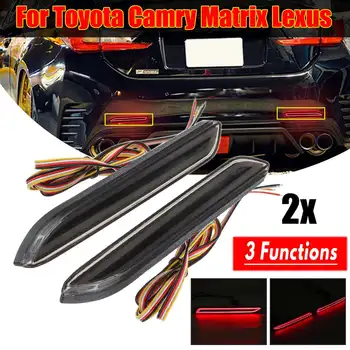 

3 Functions Brake Light + DRL+Turn Signal A Pair LED Rear Bumper Reflector Brake Stop Light For Toyota Camry Matrix For LEXUS