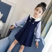 Детские платья для девочек, весенний Школьный костюм детская одежда для подростков платье принцессы с длинными рукавами для маленьких девочек 8, 9, 10, 12 лет, Vestidos