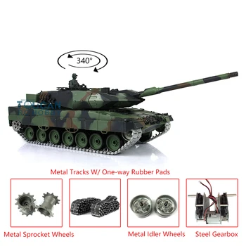 شراءHenglong 1/16 6.0 الأشعة تحت الحمراء القتالية ترقية ليوبard2a6 RTR دبابة مع جهاز للتحكم عن بُعد 3889 المسارات المعدنية ث/R Ubers TH12749