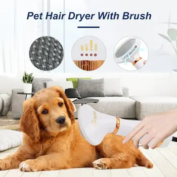 

2-In-1 Portable Dog Dryer Dog Hair Dryer And Comb Brush Pet Grooming Cat Hair Comb Dog Fur Blower Low Noise^