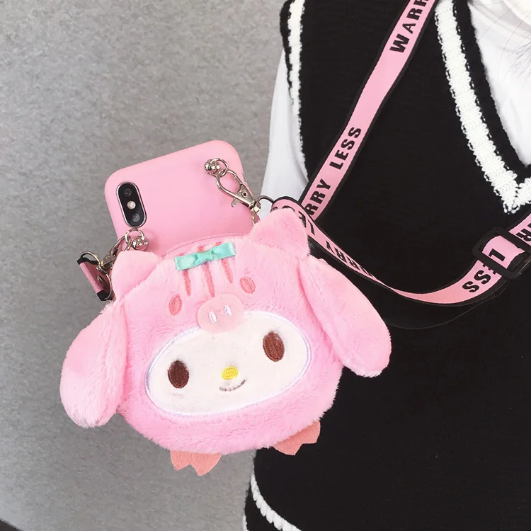 SAM Note 10 pro Cute 3D My melody Case for Samsung Galaxy 3 / 4 5 8 9 Cartoon Coin Wallet Purse Bag Cover + strap |