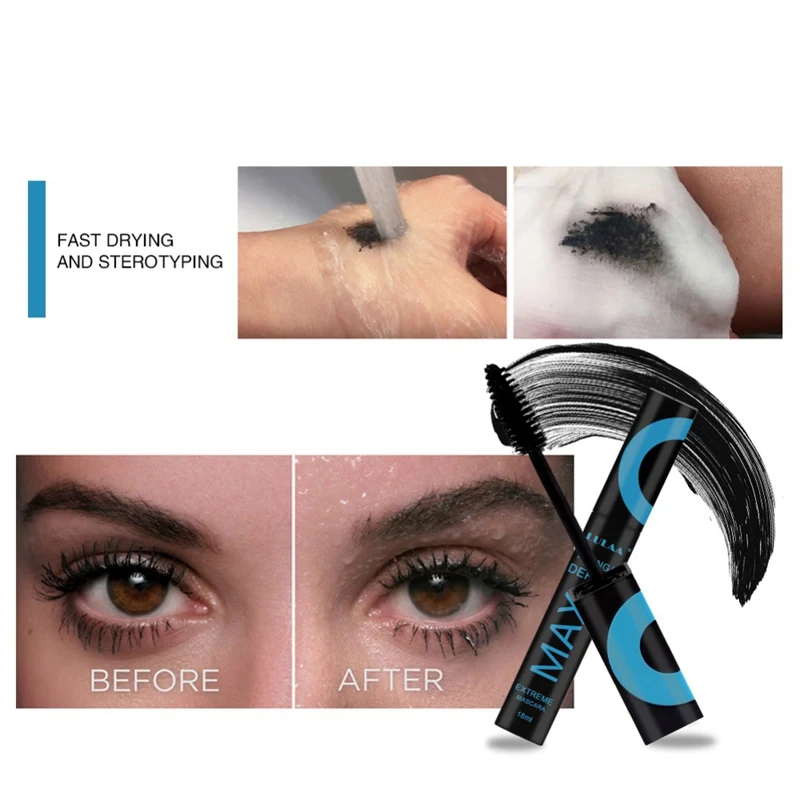 Waterproof Natural Eyelash Liquid Curling Slender Thick Eyelash Non-Sticking Mascara