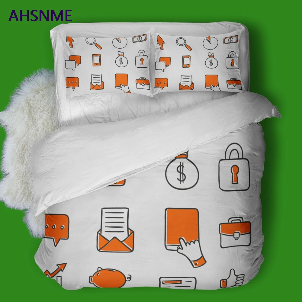 

AHSNME простой цвет черный/белый комплект постельного белья из полиэстера индивидуальный цвет стиль супер большого размера Комплект постельного белья