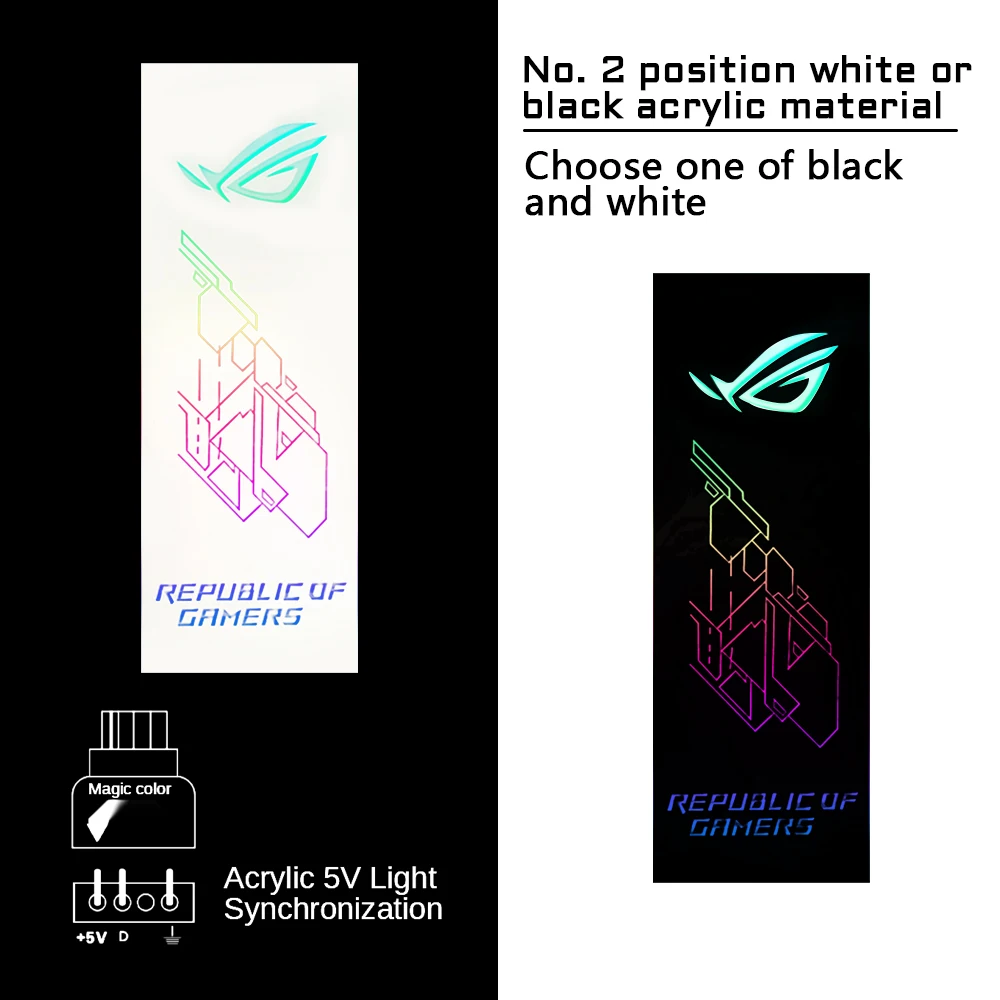 ASUS ROG Apollo case ARGB decorative light board PC case 5V3 pin synchronization lighting decoration
