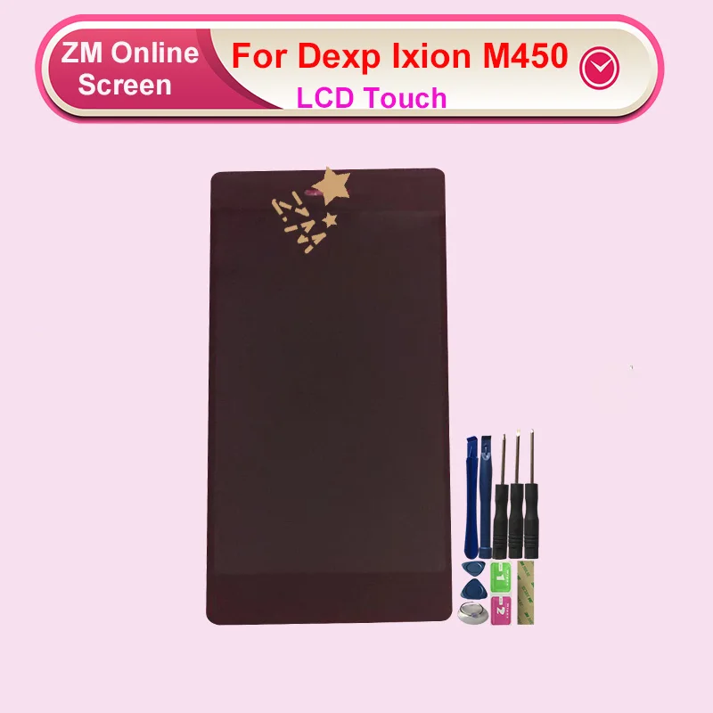 Для Dexp Ixion M450 ЖК-дисплей с кодирующий преобразователь сенсорного экрана в сборе