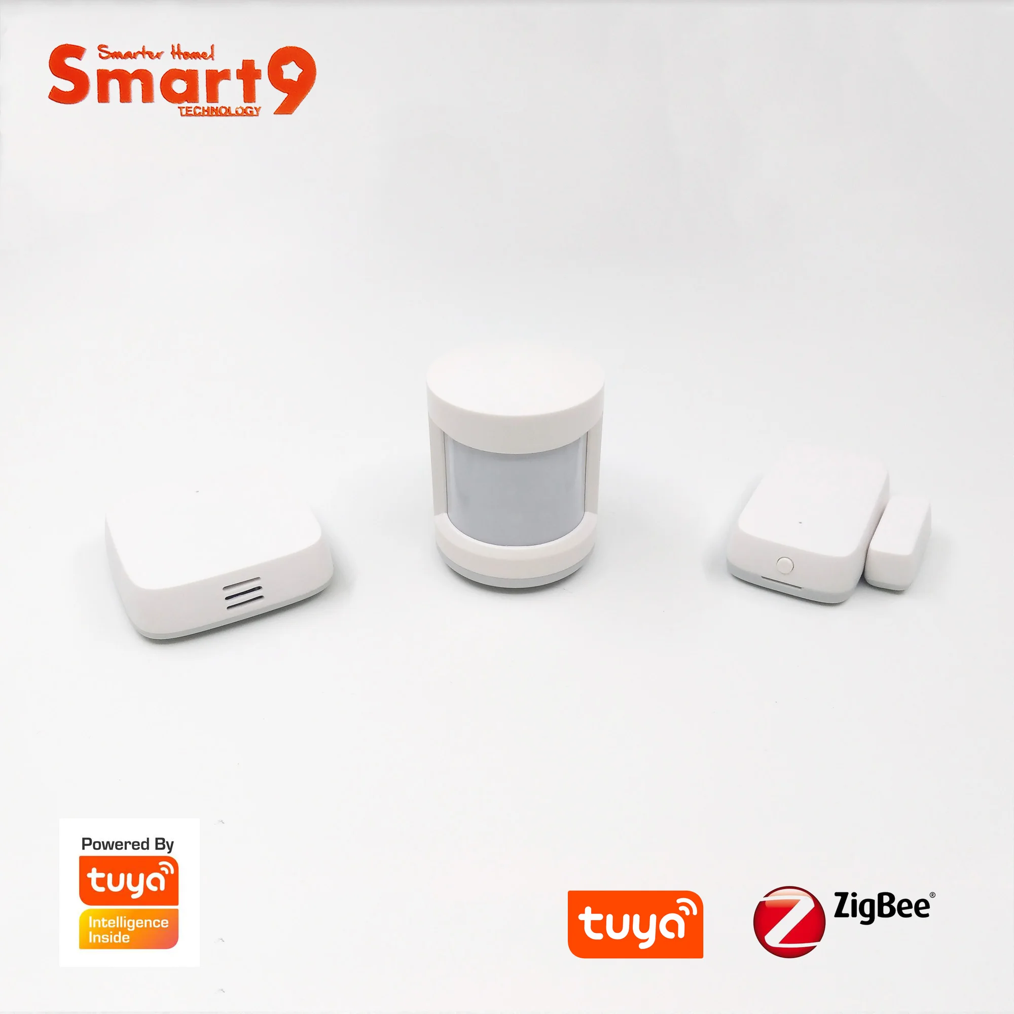 Smart9 Smarthome DIY Kit A, ZigBee PIR+ дверь+ датчик температуры работает с TuYa ZigBee Hub Smart Life App питание от TuYa