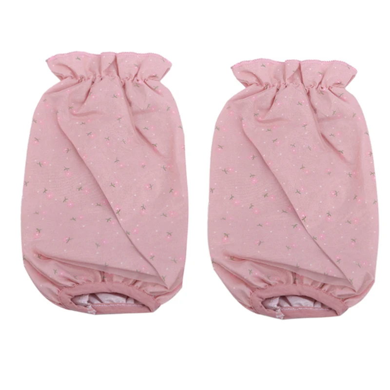 Household Cleaning Waterproof Anti Oil Sleeves Women Sleeve Oversleeves Protective Home Kitchen Accessories - Цвет: Crush flower