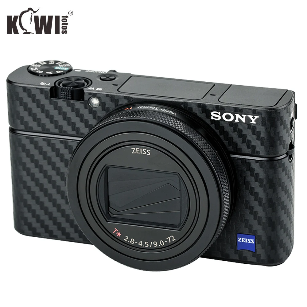 

KIWIFOTOS Camera Body Cover Carbon Fiber Film Kit For Sony RX100 VII RX100VII RX100M7 Cameras Skin Guard Anti-Scratch 3M Sticker