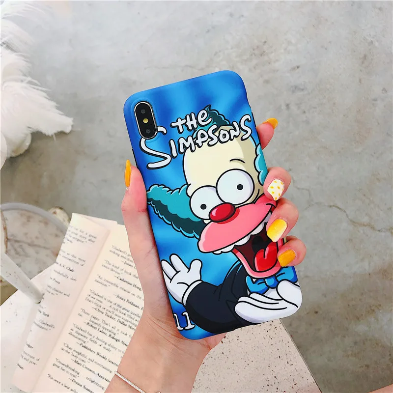 style 3 Чехол для телефона аниме Симпсоны для iPhone X, 6, 6 S, 7, 8 Plus, чехол для iPhone XR, XS MAX, милый мультяшный чехол с кроликом, чехол для iPhone 7, чехол для iPhone 11, 11pro, 11peo Max, чехол, Fundas - Цвет: style 3