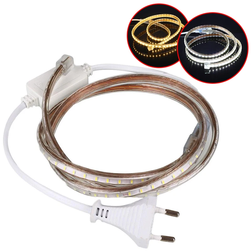 buy 100CM 110 220V SMD LED Strip Rope String Light For Garden Party Waterproof Lamp