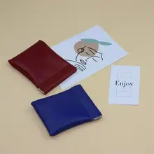 Retro Pu Leather Coin Purse Small Mini Short Wallet Change Bag Key Storage Money Earbuds Bag Credit Unisex Card Holder P9F1