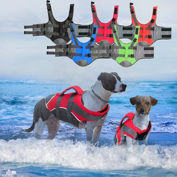 

Pet Jacket Vest Safety Swimming Vest Dog Swimsuit Clothing Summer Vacation Oxford Breathable French Bulldog S-XL