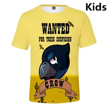 Футболка для детей возрастом от 2 до 13 лет футболка для мальчиков и девочек с 3d принтом в виде игры «стрельба» повседневные футболки с героями мультфильмов топы, одежда для подростков