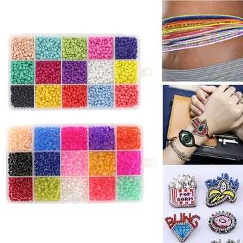 

15 Colors Glass Seed Beads 3mm Bracelet Necklaces Key Chains Jewelry Making