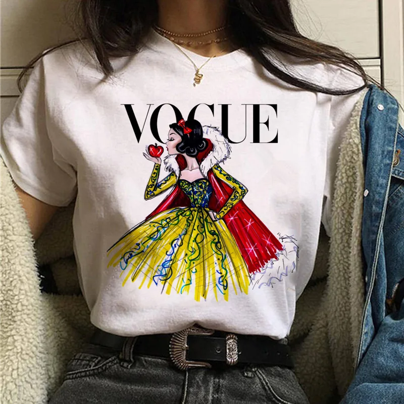 Модная футболка принцессы; Эстетическая Женская модная футболка для девочек 90 s; harajuku ulzzang; летняя футболка с графическим принтом; женская футболка