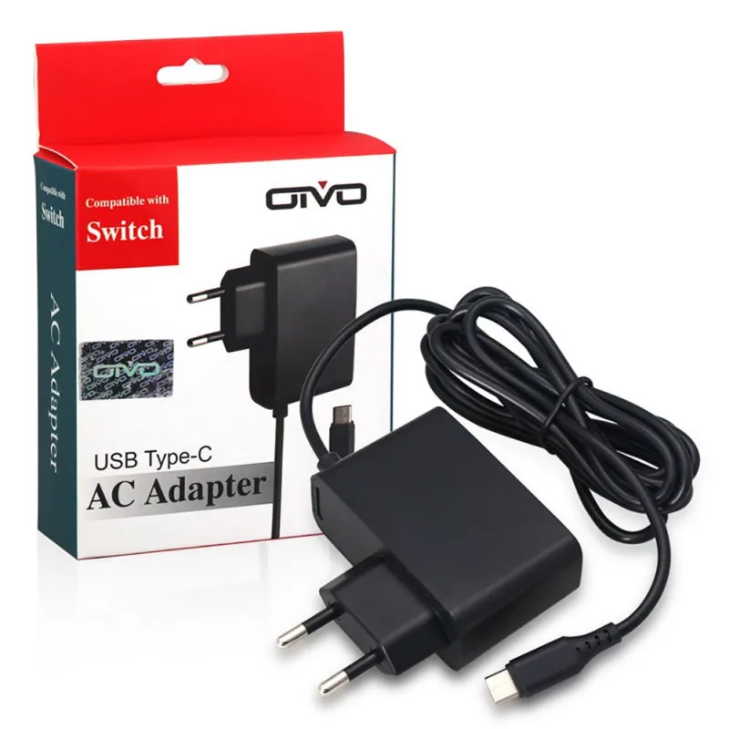 

ABS 2.4A AC Adapter Chargers for Nintend Switch NS Game Console Wall Adapter Charging Power Supply Home Travel EU Plug Charger