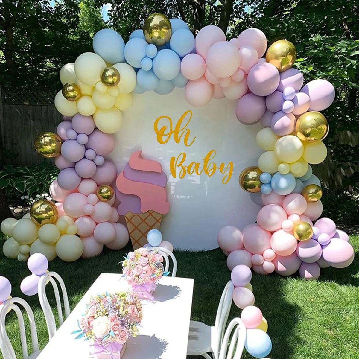 Macaron Balloon Chain Kit Oh Baby Shower Boy Or Girl Balloon Arch Kit Balloon Garland It my