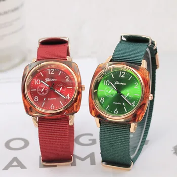 

Classic Hot Sale Ultra Thin Canvas Band Style Quartz Women Watch Fashion Casual Fashion Unisex Watches Women Wrist Watch