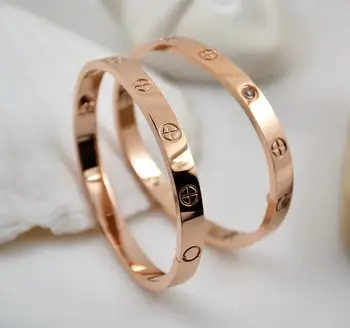 

Lover 's Bangle Titanium Steel Sliver Color high Quality Bracelet Jewelry drop shipping