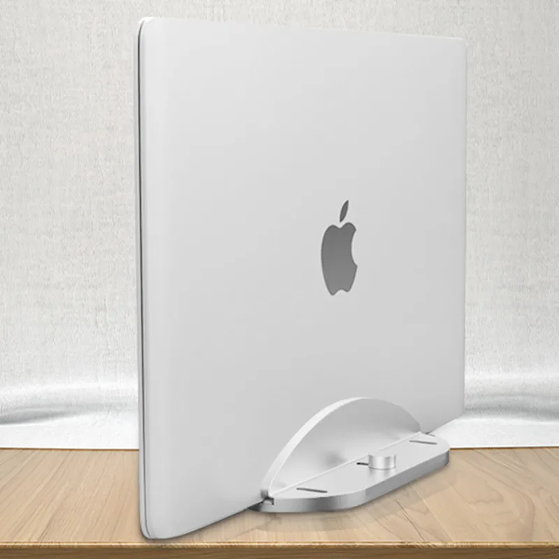 Алюминий вертикальный стенд ноутбука Толщина Регулируемый Настольные ноутбуки держатель возведен обеспечивает экономию места • подставка для ноутбука MacBook Pro/Air