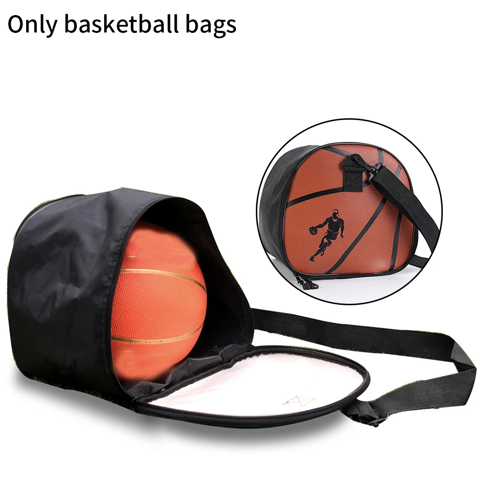 Exercise Storage Detachable Strap Double Zipper Sports Waterproof PU Leather Outdoor Volleyball Single Shoulder Basketball Bag