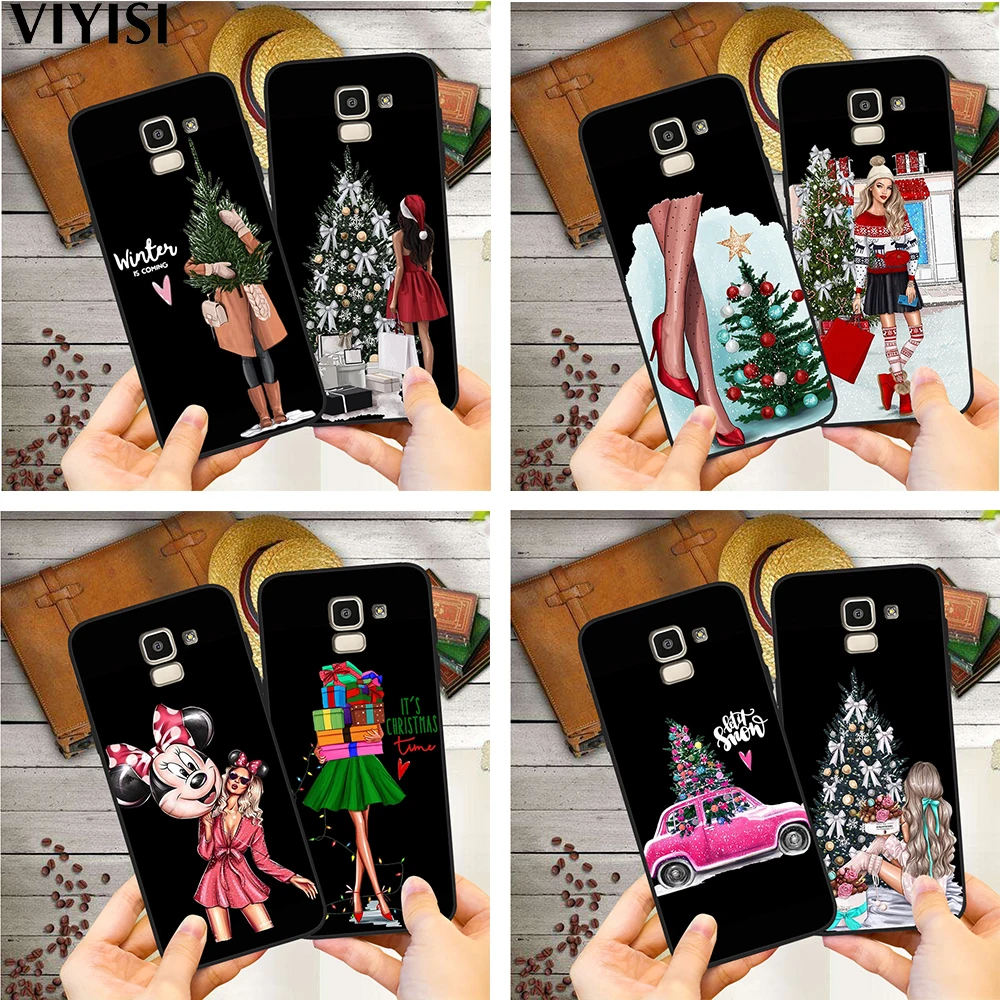 

Sexy Christmas Tree Girl Gift Phone Case For Samsung Galaxy S10 case S8 S6 S7 S9 J2 J3 J5 J7 J4 J6 J8 2018 Plus Etui Coque Cover