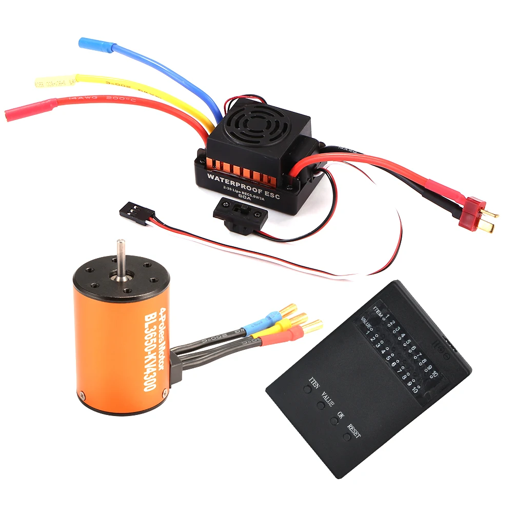 OCDAY непроницаемый BL3650 4300KV sin escobillas del двигатель с 60A ESC Combo de 1/10 coche RC