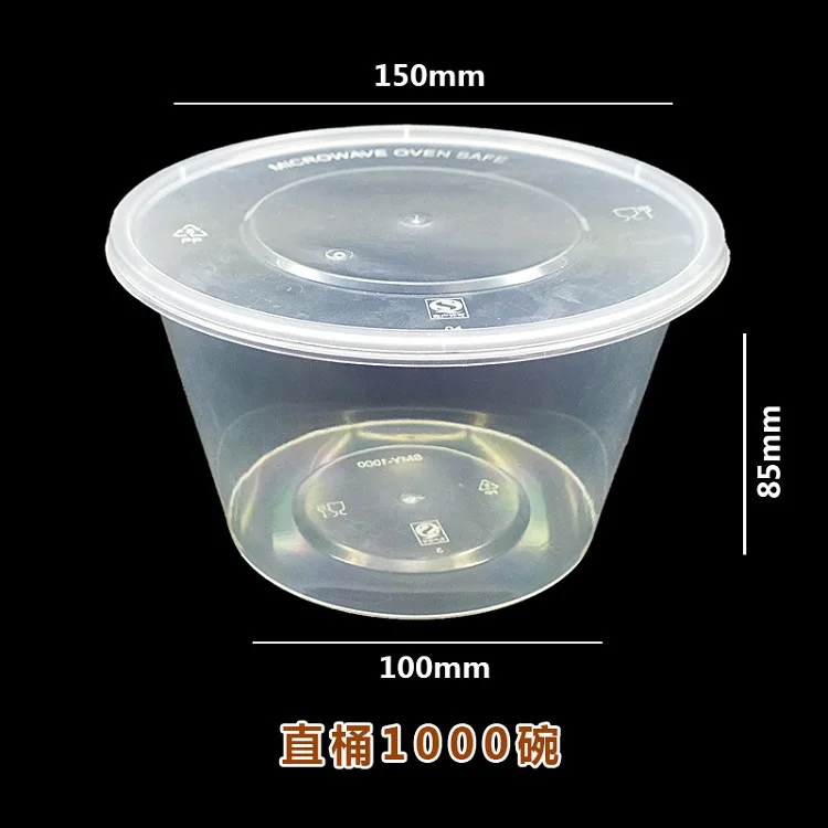 Wegwerp Lunchbox Vierkante Snack Box Take-out Container Verpakt Cirkel Soepkom PP Voedsel Container met Deksel Transparant Wegwerp Lunchbox Vierkante Snack Box Take-out Container Verpakt Cirkel Soepkom PP Voedsel Container met Deksel Transparant