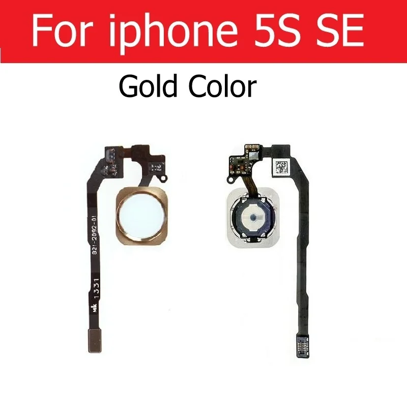 Кнопка домой гибкий ленточный кабель для iPhone 5S, SE 6 6s 7 8 plus кнопка домой с гибким кабелем без сенсорного ID отпечатков пальцев в сборе - Цвет: For 5s se gold