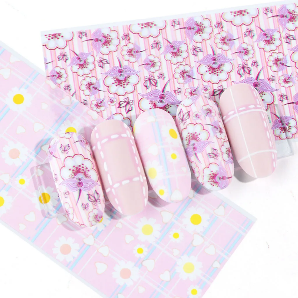 Nail Art Christmas Nail Stickers Decals Star Paper Ins Black And White Snowflake Christmas Nail 10PCS Decorations Manicure Tools