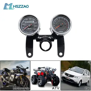 

12V Motorcycle Universal LED Retro Instrument New Two-In-One Modified Motorcycle Odometer Tachometer Km Table